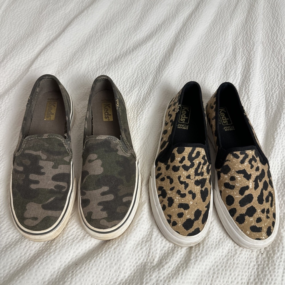 Lot Of 2 Sz 5 Keds Slip On Sneakers